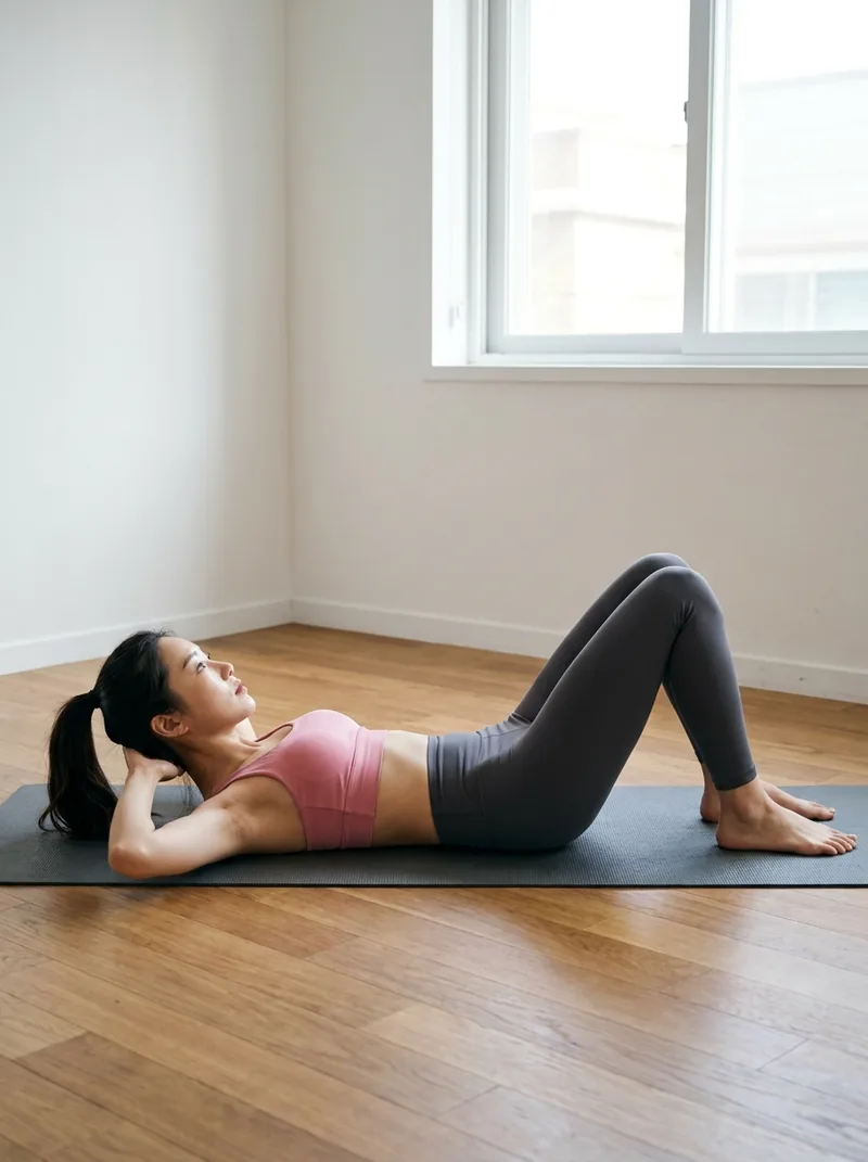 Squelette reconnu par Fit Play à la phase « Allongé » : Crunch