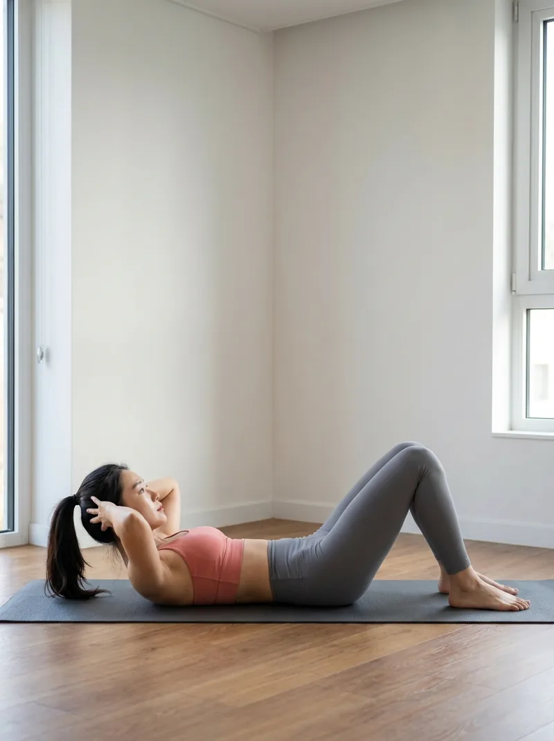 Esqueleto reconocido por Fit Play en la fase «Tumbado» de: Abdominal completo