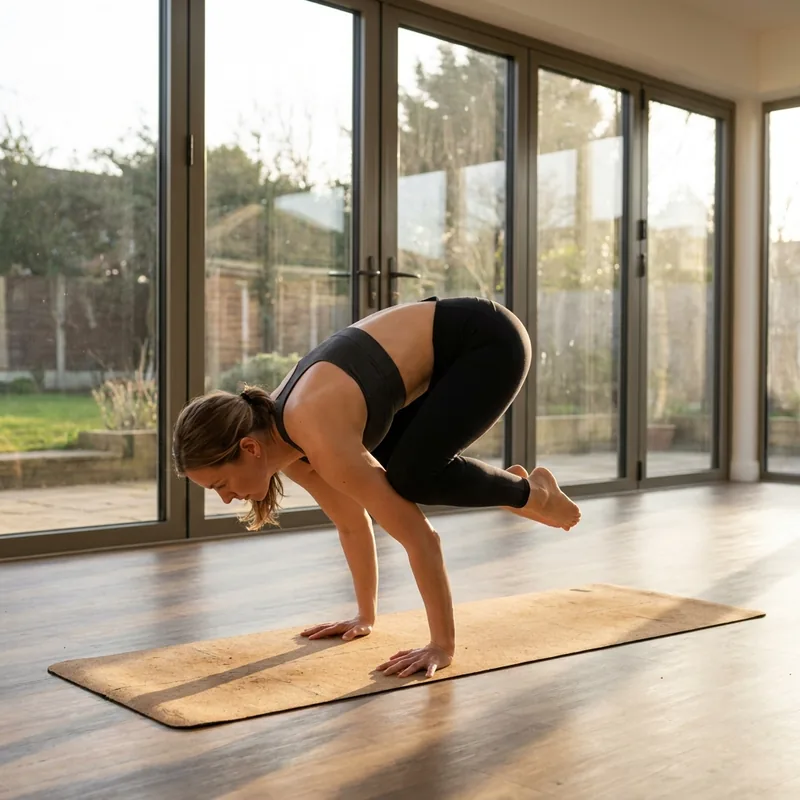 Esqueleto de articulaciones reconocido por Yoga Play en: Postura del cuervo