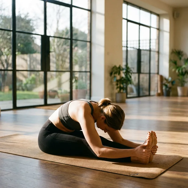 Joint skeleton recognized by Yoga Play in Seated Forward Bend